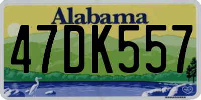 AL license plate 47DK557