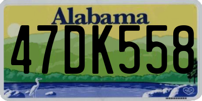 AL license plate 47DK558