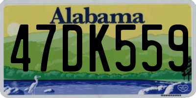 AL license plate 47DK559