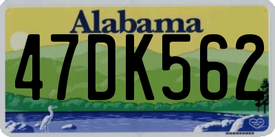 AL license plate 47DK562