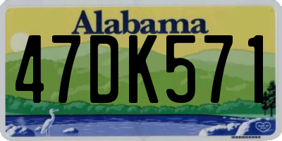 AL license plate 47DK571