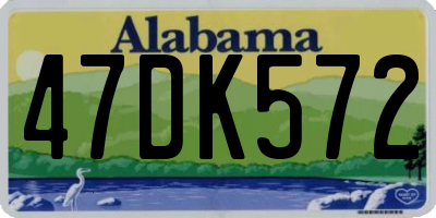 AL license plate 47DK572