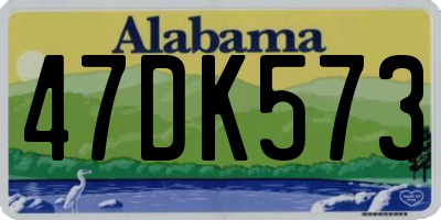 AL license plate 47DK573