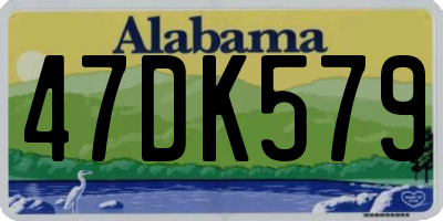 AL license plate 47DK579