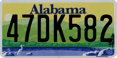 AL license plate 47DK582