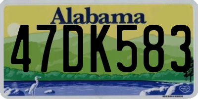AL license plate 47DK583