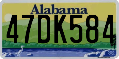 AL license plate 47DK584