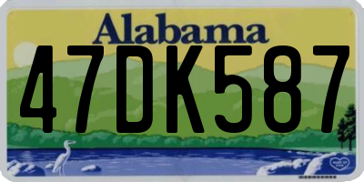 AL license plate 47DK587