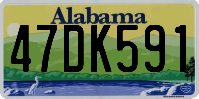 AL license plate 47DK591