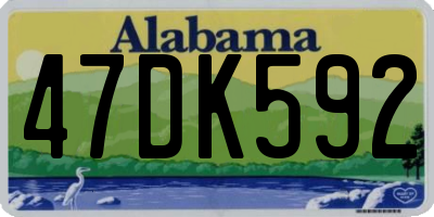 AL license plate 47DK592