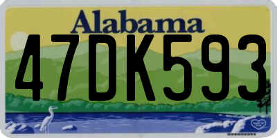 AL license plate 47DK593