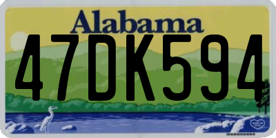 AL license plate 47DK594