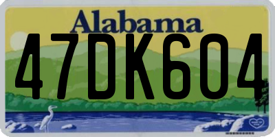 AL license plate 47DK604