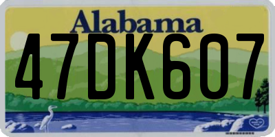 AL license plate 47DK607