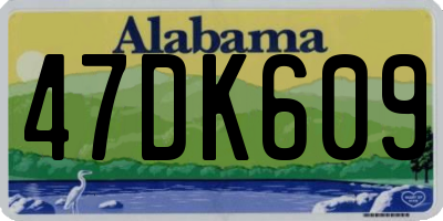 AL license plate 47DK609