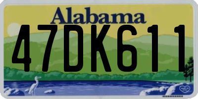 AL license plate 47DK611