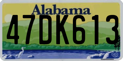 AL license plate 47DK613