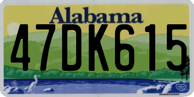 AL license plate 47DK615
