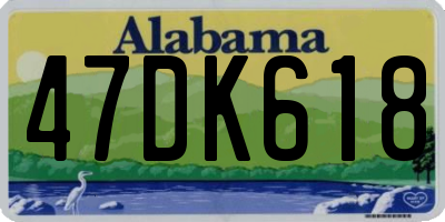 AL license plate 47DK618