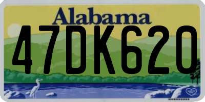 AL license plate 47DK620