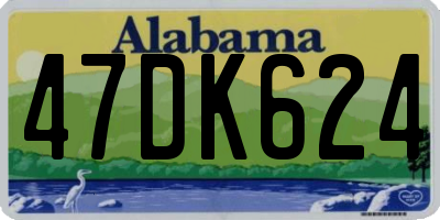 AL license plate 47DK624