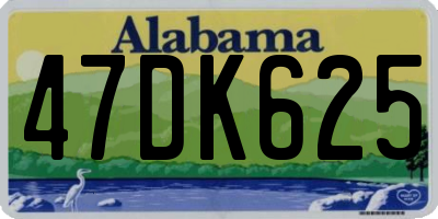 AL license plate 47DK625