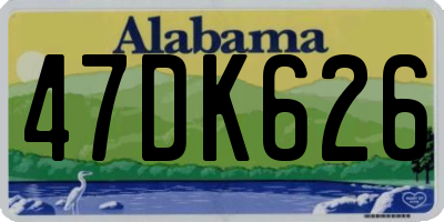 AL license plate 47DK626