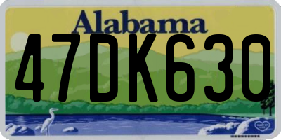 AL license plate 47DK630