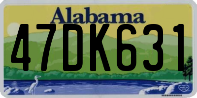 AL license plate 47DK631