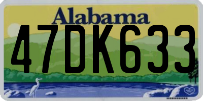 AL license plate 47DK633