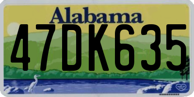 AL license plate 47DK635