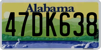 AL license plate 47DK638