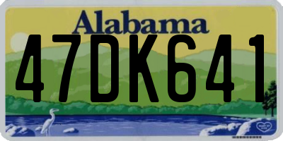 AL license plate 47DK641
