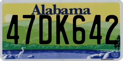 AL license plate 47DK642