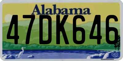 AL license plate 47DK646