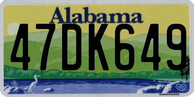 AL license plate 47DK649