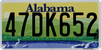 AL license plate 47DK652