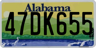 AL license plate 47DK655