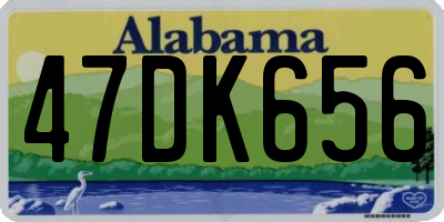 AL license plate 47DK656