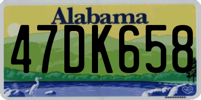 AL license plate 47DK658