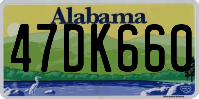 AL license plate 47DK660
