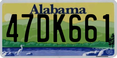 AL license plate 47DK661