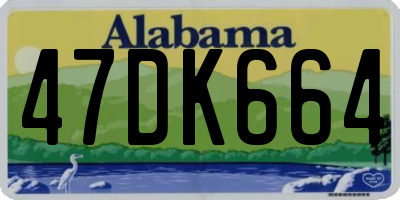 AL license plate 47DK664