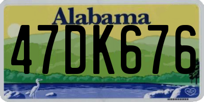 AL license plate 47DK676