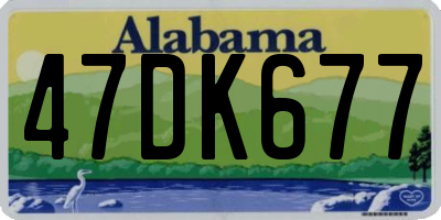 AL license plate 47DK677