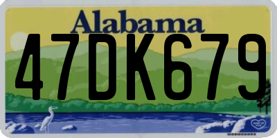 AL license plate 47DK679