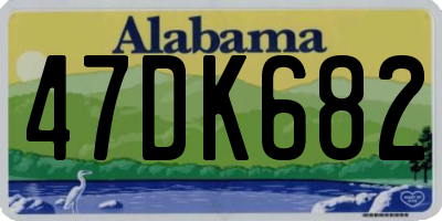 AL license plate 47DK682