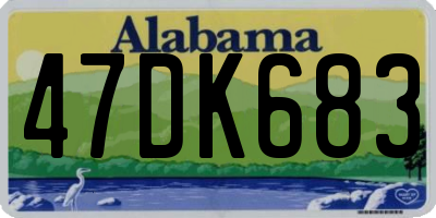 AL license plate 47DK683