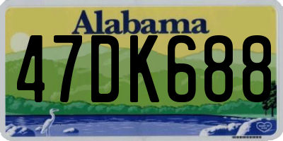 AL license plate 47DK688