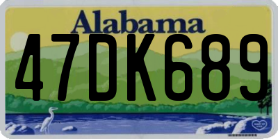 AL license plate 47DK689